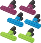 6 Pack Heavy Duty Food Clips For Chip Bags, Snack Storage, Assorted Colors. Fixed Price $8.43.