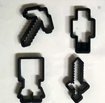 3D Printed Minecraft 5PS Cookie Cutter And Fondant, 1/2 In. Depth (color Varies). Fixed Price $12.99.