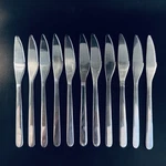 12 Ikea Stainless Flatware Dinner Steak Knives Knife Set Of Simple Solid. Fixed Price $8.79.