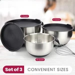 18/10 Stainless Steel Mixing Bowl With Lid,non-slip Silicone Bottom (black). Fixed Price $42.95.
