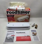 Foodsaver Vacuum Sealer VAC300 White With Bags Rolls. Fixed Price $49.95.