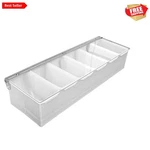 48049 Stainless Steel Condiment Dispenser With 6 Compartments No Ice Tray Inc.... Fixed Price $80.95.