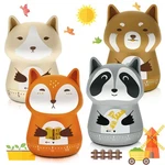 4 Pieces Cute Kitchen Timer Animal Mechanical Manual Fox Raccoon Bear Wolf 60.... Fixed Price $40.93.