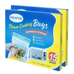 Wrapok Microwave Steamer Bags 30 Pack Zip Vegetable Cooking Pcs. Fixed Price $24.08.