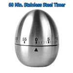Egg Timer Kitchen 60 Minute Timing Satin Metal Alarm Cooking Kids Gift Learning. Fixed Price $9.95.