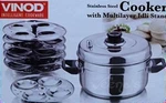 Vinod Stainless Steel Cooker With Multi Layer Idli Stand. Fixed Price $54.95.