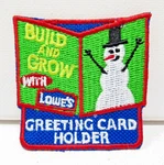 Lowes Build And Grow Patch Greeting Card Holder Snowman Winter Christmas. Fixed Price $5.95.