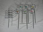 Pampered Chef Outdoor Party Sticks. #2828. Wine & 6 Glass Holders.. Fixed Price $16.00.