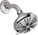Delta Faucet 6-SETTING Fixed Massage Spray Shower Head, Chrome#. Fixed Price $7.25.