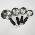 Ekco Stainless Steel Measuring Cups W/ Rubber Handles Set Of 4, 1/4. Fixed Price $15.00.
