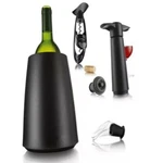 New Box!! Vacu Vin Wine Set Corkscrew, Cooler, Stoppers, Server, & Saver Pump. Fixed Price $24.00.