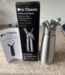 Nib Otis Professional Series 304 Stainless Steel Whipped Cream Dispenser, 500ML. Fixed Price $65.00.