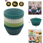 24 Pack Silicone Baking Cups Reusable Muffin Liners Non-stick Cake Molds .... Fixed Price $22.20.