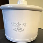 Crock-pot Little Dipper Stoneware Slow Cooker White Lid Model 32041. Fixed Price $10.00.