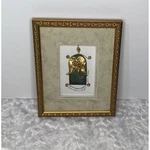 Guardian Angel Mixed Media Framed Wall Art Gold Tone Signed By Katherine Moser. Fixed Price $18.04.