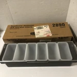 Vtg Rubbermaid 2890 Black Condiment Dispenser W/6 One-pint Inserts. Fixed Price $29.75.