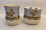 Croscill Napoleon Bath Set Toothbrush Holder & Tumbler. Fixed Price $39.99.