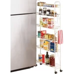 Collections Etc Rolling Pantry Organizer, 6" Kitchen Storage W/6 Shelves. Fixed Price $79.99.