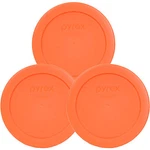 Pyrex 7200-PC Round Cup 5" Storage Lid Orange 3 Pack For Glass Bowl New. Fixed Price $10.79.