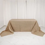 Natural 90X156" Rectangular Faux Burlap Tablecloth Wedding Party Linens. Fixed Price $28.72.