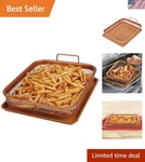 All-in-one Copper Crisper: Bake, Crisp, And Fry Your Oven Effortlessly. Fixed Price $50.89.