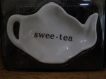 Kate Aspen "swee-tea" Ceramic Bag Caddy In Black And White. Fixed Price $15.99.