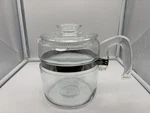 Vintage Pyrex Original Flameware Cup Glass Coffee Percolator 7756-B. Fixed Price $39.99.