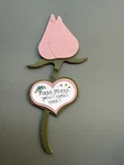 Vintage Paper Flower Magnet Fridge Refrigerator Bless You Tulip. Fixed Price $5.50.