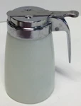 Vintage Dripcut By Traex Plastic Syrup Jar Metal Lid W/ Handle & Retractable Top. Fixed Price $5.99.