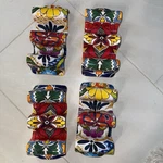 4 Prepara Holders Talavera Pottery Inspired Design Each Holds 2 Tacos. Fixed Price $28.00.
