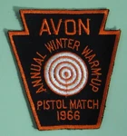 1966 Avon Massachusetts Norfolk County Rod & Gun Club Pistol Winter Shoot Patch. Fixed Price $14.95.