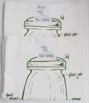 2 Girls Can Tell Mason Jar Pattern Floursack Tea Towel Usa Made Handprinted New. Fixed Price $26.99.