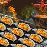 Set Of 24 Stainless Steel Grillable Oyster Shells Reusable Clam. Fixed Price $36.50.