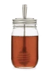 Jarware Honey Dipper Lid For Regular Mouth Mason Jars, Stainless Steel, 6.5" X 3. Fixed Price $10.00.