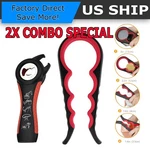 Jar Opener Rubber 5 In 1 Quick Lid Bottle Cap Grip Twister Remover Kitchen Tool. Fixed Price $9.95.