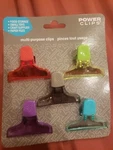 Power Clips Spring Loaded Multi Color Food Storage. Fixed Price $5.00.