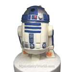 R2-D2 Cake Topper. Edible 3D Fondant/gum Paste Star Wars Themed Robot. Fixed Price $50.00.