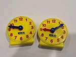 Eta Cuisenaire Geared Mini Clock Teacher Home School Math Manipulative Lot Of 2. Fixed Price $7.98.