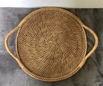 Pampered Chef Woven Selections Wicker Serving Tray Handles. Fixed Price $59.99.