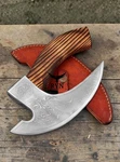 Viking Pizza Cutter Axe Handmade Carbon Steel Kitchen Tool With Leather Cover. Fixed Price $78.99.