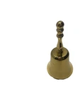 Vintage Brass Plated School Teacher Held Dinner Bell Wood Handle 7 High. Fixed Price $15.00.
