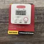Rubbermaid Digital Vintage Kitchen Timer White Plastic Clock Magnet. Fixed Price $6.75.