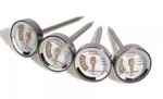 Outset Mini Button Thermometer For Steak Grilling And Bbq Of 4. Fixed Price $13.00.