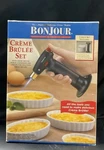 Bonjour Creme Brulee Set - Torch And 4 Porcelain White Ramekins New. Fixed Price $20.00.