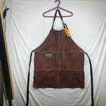 Outset Brown Suede Leather Bbq Grill Apron Adjustable Pockets F240 Mens New. Fixed Price $35.00.
