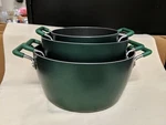 3 Granitestone Nesting Aluminum Non-stick Stockpots 1.5, & Qt Lids. Fixed Price $20.00.