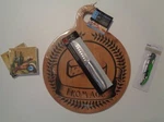 Zaza Kitchen Bamboo Cutting Board/coasters/corkscrew/knife Set. Fixed Price $25.00.
