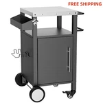 Outdoor Food Preparation Cart Storage Cabinet Barbecue Grilling Table Kitchen. Fixed Price $140.99.