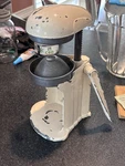 Rival Mfg. Co. Juice-o-mat Ivory Body With Chrome Top Crank Handle. Fixed Price $40.00.