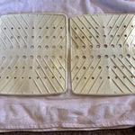 Pre-o Set Two Rubbermaid Pvc Sink Mats Off-white/durable/plastic/ 1291-4/COVE. Fixed Price $25.00.